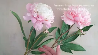 How to make paper peonies - preview for my new online video course.