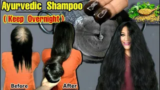 Leave This Overnight:Ayurvedic Shampoo To Make Hair 10× Thicker,Longer Naturally & Regrow Hair