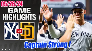 Yankees vs San Diego Padres (Highlights ) May 26, 2024 | MLB Highlights