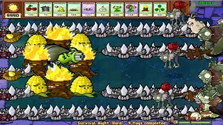 Plants vs Zombies Hack - 1 Gatling Pea Tall Nut vs All Zombie PVZ 2