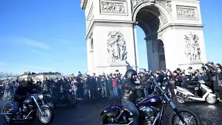 Johnny Hallyday Honored With Rock Star Funeral and Hundreds of Motorbikes