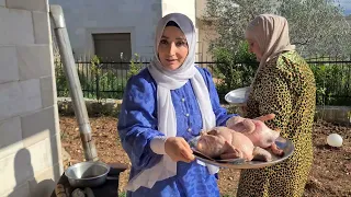 طريقة الدجاج المحشي بطريقة حماتي 🤩 My mother-in-law's style stuffed chicken