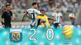 Argentina 2 vs Australia 0 - Amistoso Internacional 2023 - Partido Completo