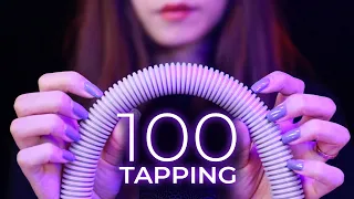 ASMR 100 Tapping Sounds in 10 Minutes (No Talking)