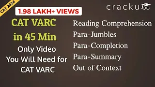 Complete CAT VARC Revision in 45 Minutes | Covers All Verbal Ability Topics For CAT Exam