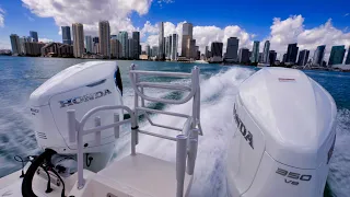 We Stole it !  Calcutta Cat Gets Aggressive With Twin 350 Honda's (Miami Boat Show 2024 )