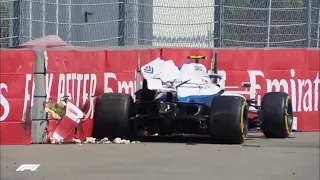 F1 Williams Crashes 2020