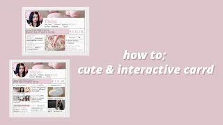 cute & interactive carrd tutorial!