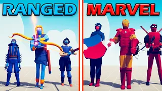 MARVEL TEAM vs RANGED TEAM - Totally Accurate Battle Simulator | TABS