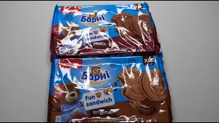 ASMR Unboxing Barni Fun Sandwich Original & Choco