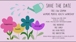 LGM Womens Mental Health Workshop in Coaldale