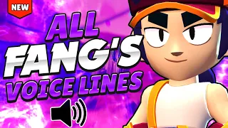 ALL FANG VOICE LINES! | Brawl stars Fang Voice #Brawlidays