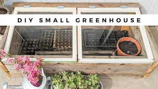 How To Build a Small Patio Greenhouse | Using Reclaimed Windows