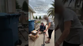 Lady helps amazon delivery driver who passes out 🙏🏽🥺 #shorts #shortsfeed