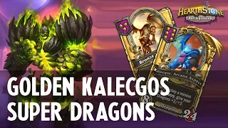 GOLDEN KALECGOS SUPER DRAGONS | Hearthstone Battlegrounds (20.4.2)