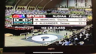 Joe Alexander vs Mark Manchio, 112lb NJSIAA State Wrestling Finals 1998
