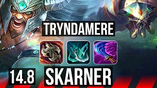 TRYNDAMERE vs SKARNER (TOP) | 43k DMG, 800+ games | KR Master | 14.8