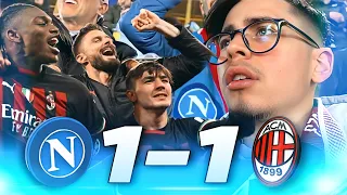 DELUSIONE 🥺NAPOLI 1-1 MILAN - QUARTI DI FINALE DI CHAMPIONS LEAGUE ALLO STADIO🔥#napolimilan #kvara