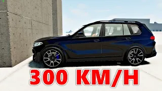 BMW X7 vs Wall 300 KM/H - BeamNG.Drive