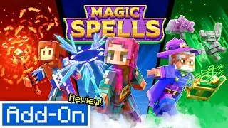 MAGIC SPELLS Addon Review: Become a Wizard in Minecraft Survival (Xbox, PS4, Switch, Mobile, PC)