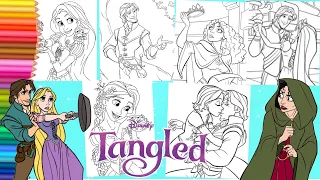 Coloring Disney Tangled Princess Rapunzel Flynn Rider Mother Gothel - Kids Coloring Pages