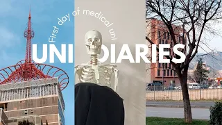 uni diaries 🏫: first day of a medical student at SEU 🩺 || CAPS , anatomy and much more || MBBS in 🇬🇪