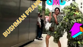 (BUSHMAN PRANK) Surprising in front of park