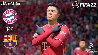 FIFA 22 - Bayern Munich vs. Barcelona - UEFA Champions League Full Match PS5 Gameplay | 4K