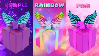 ✨ CHOOSE YOUR GIFT 🎁 ELIGE TU REGALO ✨ 💜Purple vs 🌈Rainbow vs 💗Pink 💙❤️💛