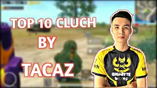 Top 10 Clutch by Tacaz   Part 1   Best squad wipe Pubgmobile   Clutch   Pubg Mobile