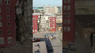 Iowa apartment collapse: drone footage shows damage