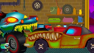 Monster Truck Garage + More Interesting Battle Videos for Kids by HHMT