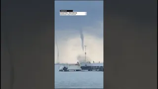 Twin Waterspouts in Indonesia