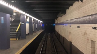 NYC Subway HD 60fps: Riding Budd R32 C Train RFW 42nd St-PABT to Jay Street Via F Line (Time-lapse)