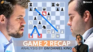 Game 2 | Carlsen - Nepomniachtchi World Chess Championship Recap | Daniel King