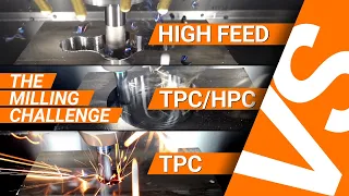 #2021 Challenge! Vergleich High Feed vs TPC/HPC vs TPC cnc Fräsen milling Hermle