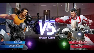 MARVEL VS. CAPCOM: INFINITE Spencer and Spider-Man vs Doctor Strange and Iron Man