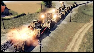 Super Heavy Armored Gun Trains - German Railroad Assault | Men of War Assault Squad 2 Mod Gameplay