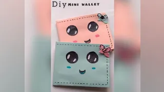 How to make a cute paper wallet | origami wallet | Diy mini paper wallet《Mj crafts》