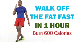 Walk Off the Fat Fast in 1 Hour/ 5 Mile Walk 🔥 Walk 7,000 Steps Burn 600 Calories🔥