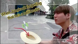 When Jungkook forgetting  that he's a millionaire [BTS]