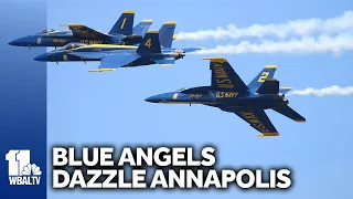 Crowd in Annapolis delighted by Blue Angels demo