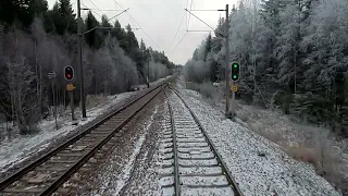 Mora-Borlänge (nästan...), från förarplats / Cabinerit / Führerstandsmitfahrt