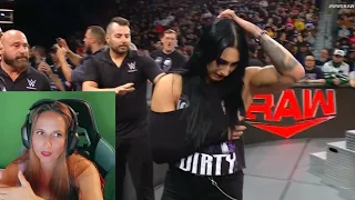 WWE Raw Liv Confronts Rhea after vacating championship 4/15/2024