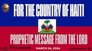 Prophetic Message for Haiti