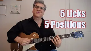 5 Blues Licks in 5 Positions (Guitar Lesson with TAB)