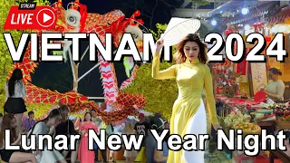 LUNAR NEW YEAR 2024 VIETNAM 🇻🇳 Happy Lunar New Year Ho Chi Minh City Night Walk