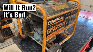 Abandoned Generac GP3250 - Will It Run and Make Power?