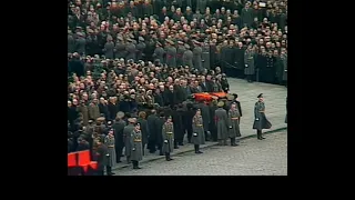 funeral procession of leonid brezhnev /nov 15 1982