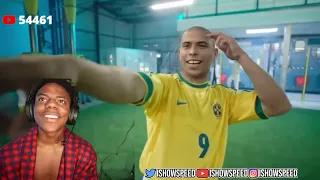 IShowSpeed reacts to Nike World Cup 2022 Commercial ft. Ronaldo, Mbappe, Ronaldinho, De Bruyne